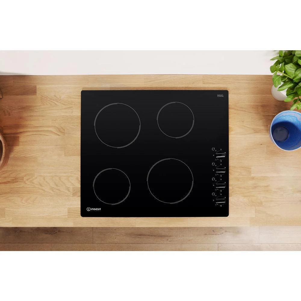 Indesit 60CM 4 Zone Electric Ceramic Hob - Black | RI860C - Image 17