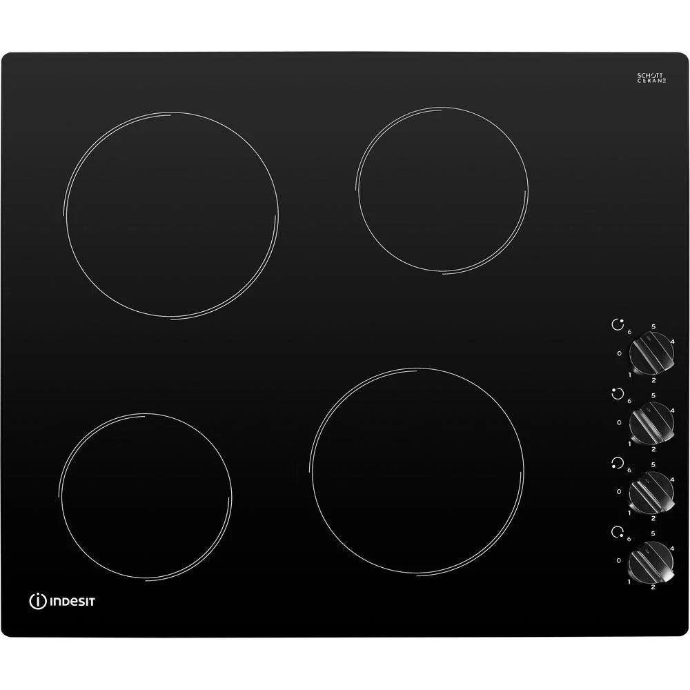 Indesit 60CM 4 Zone Electric Ceramic Hob - Black | RI860C - Image 3