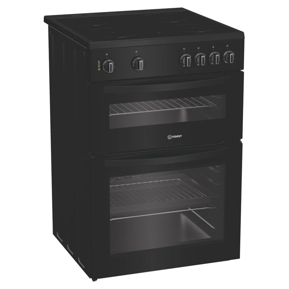 Indesit 60CM Freestanding Electric Cooker - Black | IDE6VMB - Image 3