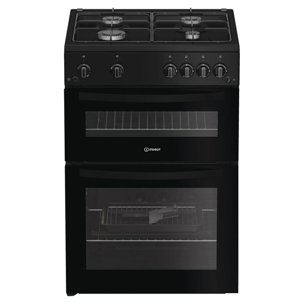 Indesit 60CM Freestanding Gas Cooker - Black | IDG6GB