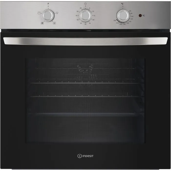 Indesit 66L Built-In Multifunction Electric Single Oven - Inox | IO233XUK