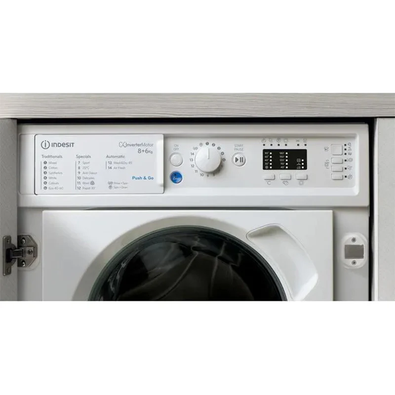 Indesit 8KG/6KG 1351RPM Built-In Washer Dryer - White | BIWDIL861485UK - Image 10