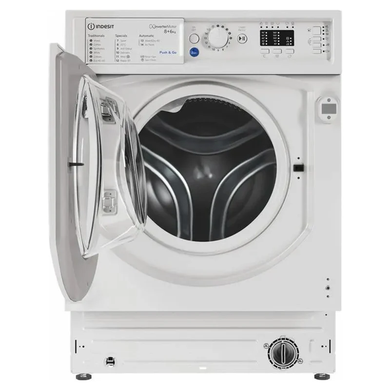 Indesit 8KG/6KG 1351RPM Built-In Washer Dryer - White | BIWDIL861485UK - Image 2