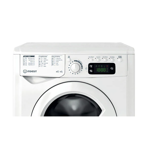Indesit 8KG/6KG 1351RPM Freestanding Washer Dryer - White | EWDE861483W - Image 2