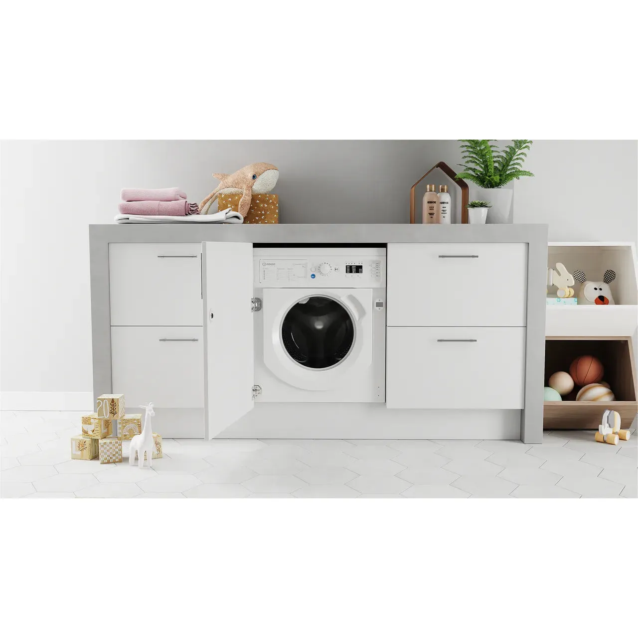 Indesit 9KG 1400RPM Integrated Washing Machine - White | BIWMIL91485UK - Image 10