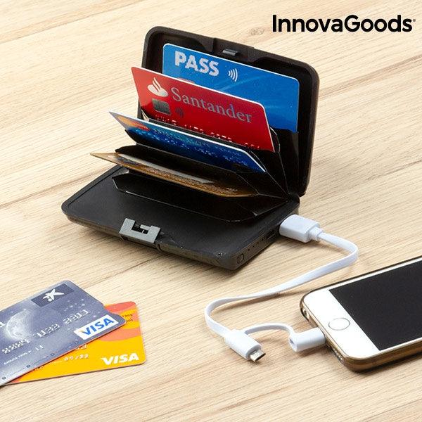 InnovaGoods 1800mAh Security & Power Bank Wallet - Black | 117681 - Image 4