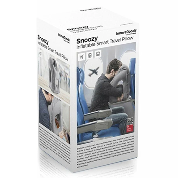 Innovagoods Adjustable Travel Pillow with Carry Case- Blue | 815806 - Image 4
