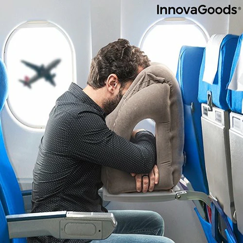 Innovagoods Adjustable Travel Pillow with Carry Case- Blue | 815806 - Image 6