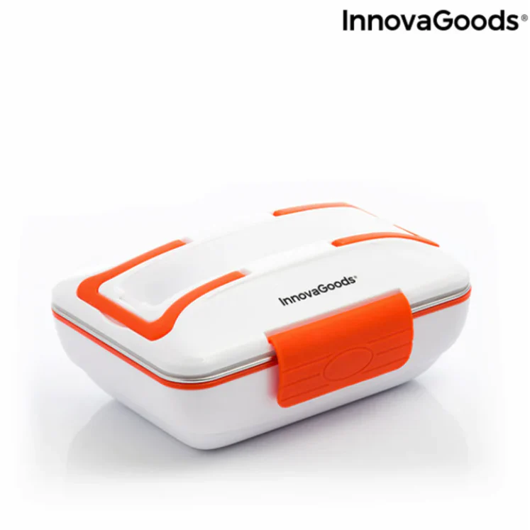 InnovaGoods Pro 50W Electric Lunch Box - White & Green | 815950 - Image 2