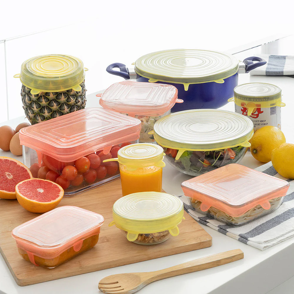 Innovagoods Reusable and Adjustable Kitchen Lids Lilyd Set of 10 - Multicolour | 823467 - Image 10