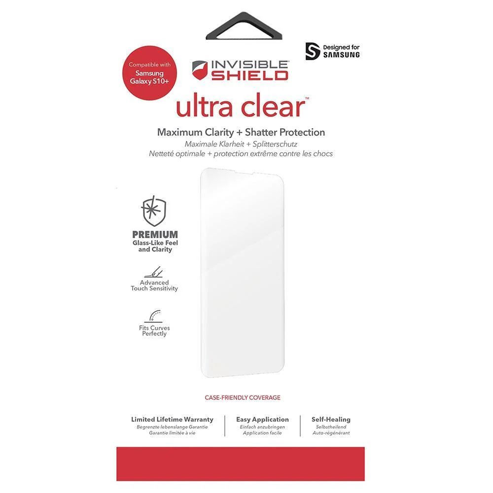 InvisibleShield Ultra Clear Glass for Samsung S10+ 6.4" - Clear | 200202664 - Image 5