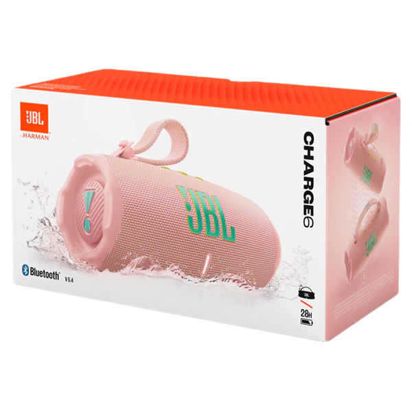 JBL Charge 6 Portable Bluetooth Speaker - Pink | JBLCHARGE6PINK - Image 10