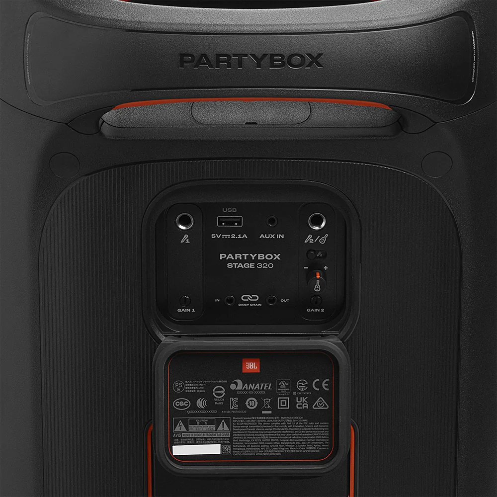 JBL PartyBox Stage 320 Portable Bluetooth Party Speaker - Black | JBLPBSTAGE320UK - Image 15