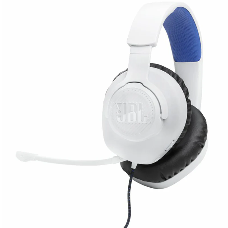 JBL Quantum 100P 40mm Driver Over-Ear Wired Gaming Headset - White & Blue | JBLQ100PWHTBLU - Image 4