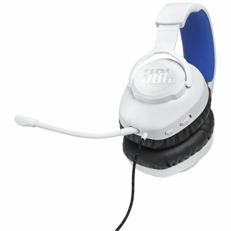 JBL Quantum 100P 40mm Driver Over-Ear Wired Gaming Headset - White & Blue | JBLQ100PWHTBLU - Image 7
