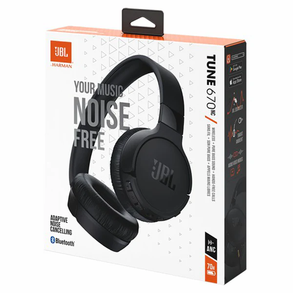 JBL Tune 670NC On-Ear Wireless Headphone - Black | JBLT670NCBLK - Image 4