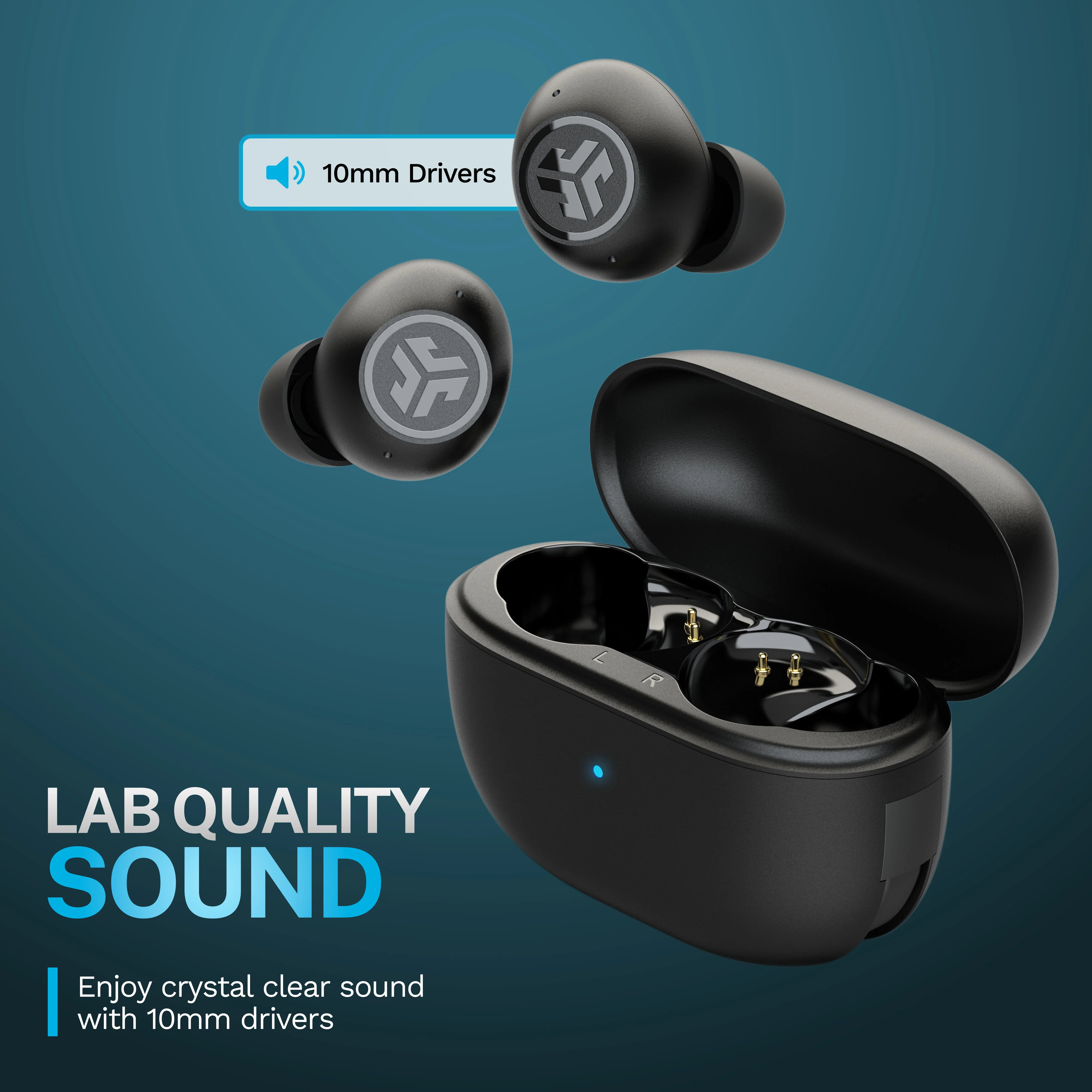 JLab Go Pop ANC In-Ear True Wireless Earbuds - Black | IEUEBGOANCRBLK124 - Image 7