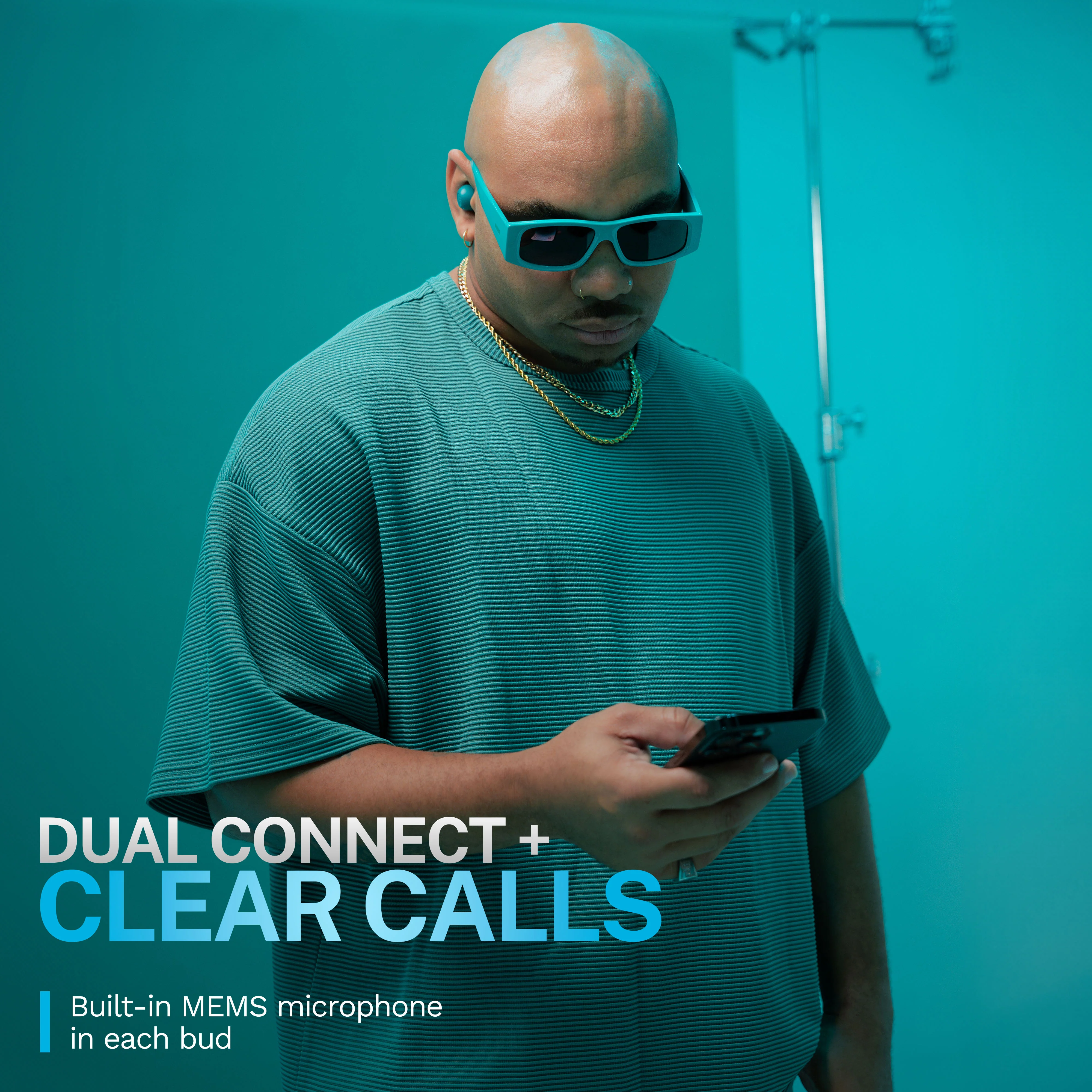 JLab Go Pop ANC In-Ear True Wireless Earbuds - Teal | IEUEBGOANCRTEL124 - Image 7