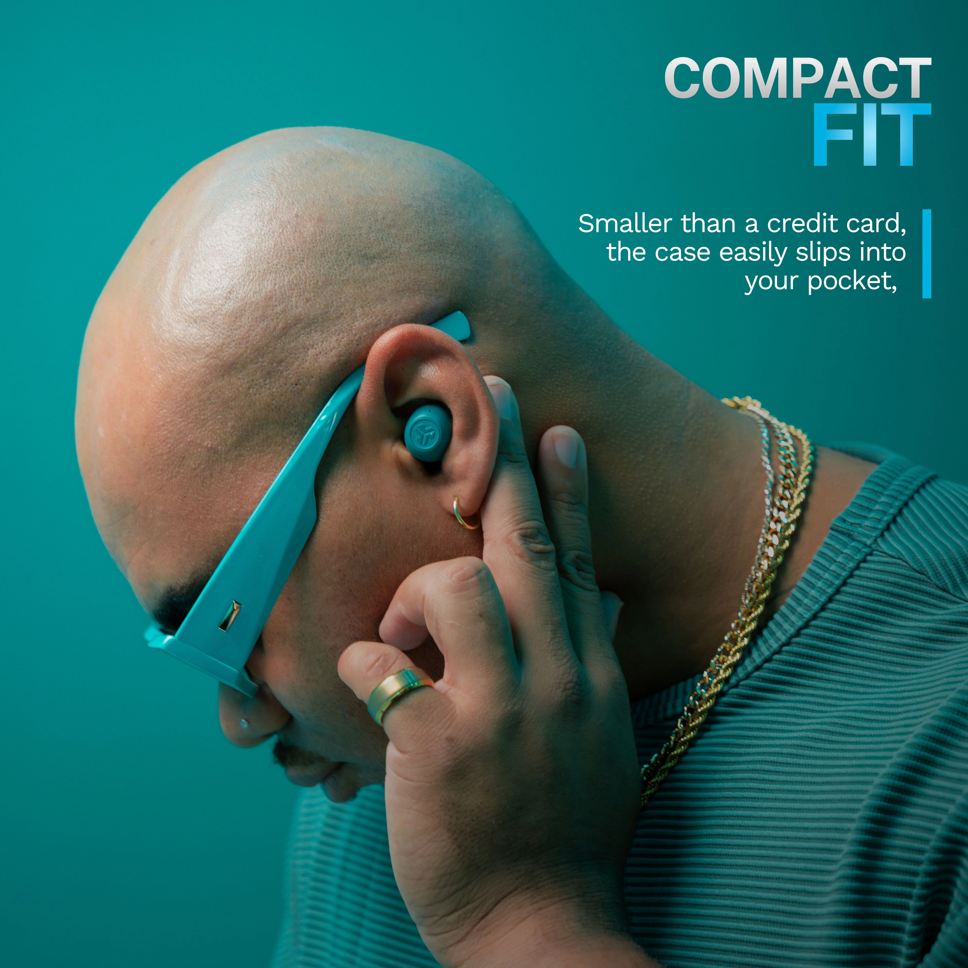 JLab Go Pop ANC In-Ear True Wireless Earbuds - Teal | IEUEBGOANCRTEL124 - Image 8