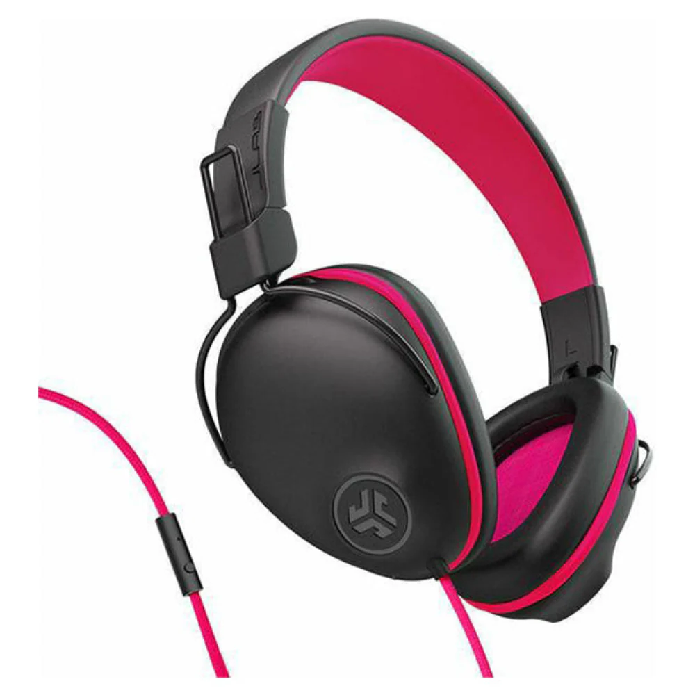 JLab JBuddies Pop Over-Ear Wired Headset - Pink | IEUHKJPOPRPNK126