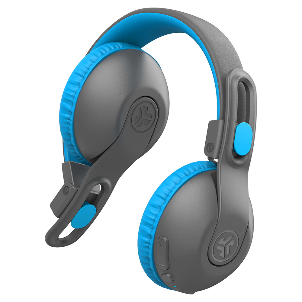 JLab Jbuddies Studio 2 Over-Ear Wireless + Wired Kids Headphone - Grey & Blue | IEUHBKSTU2RGRYBLU122 - Image 3