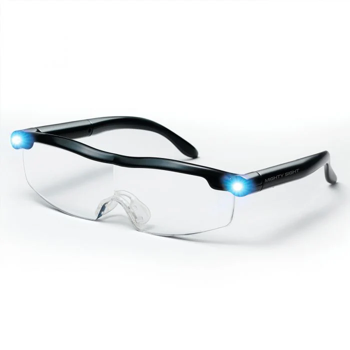 JML Mighty Sight Wearable Magnifying Eyewear with Built-In Lights - White & Black | A000929