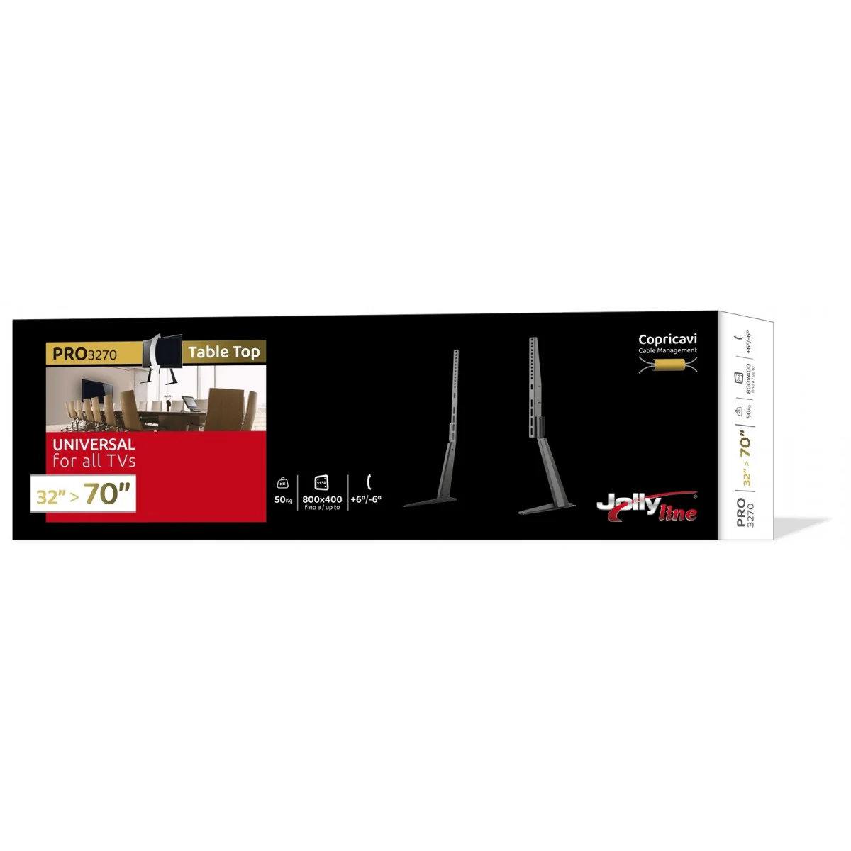 Jolly Line 32"-70" 50KG Table Top Pedestal Feet - Black | 755448 - Image 2