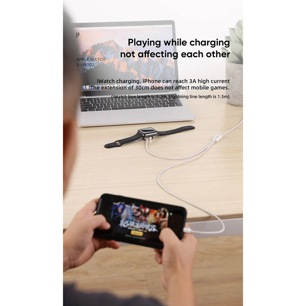Joyroom 1.5M Lightning & Charger Cable - White | HL-IW0025 - Image 2