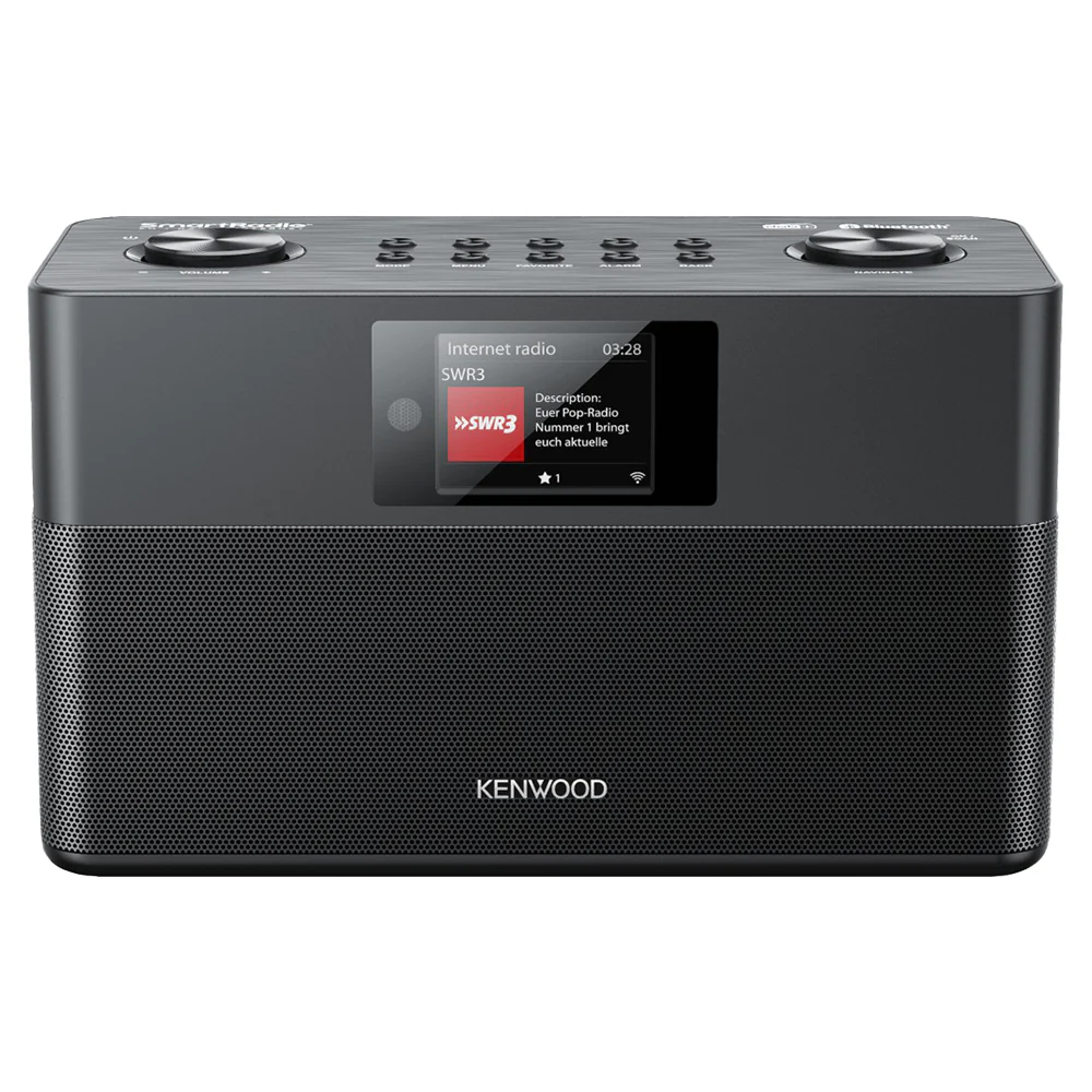 Kenwood FM-RDS/DAB+ Compact Smart Radio - Black | CRST100SB