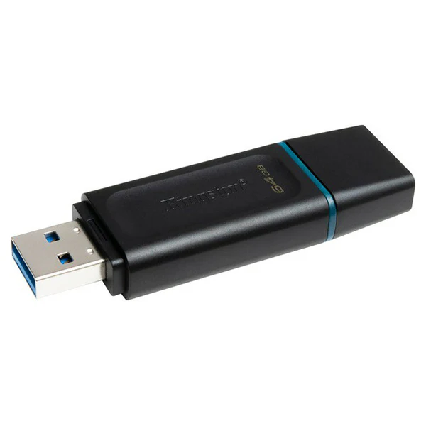 Kingston DataTraveler Exodia 64GB USB 3.2 USB Flash Drive - Black & Cyan | 309829 - Image 4