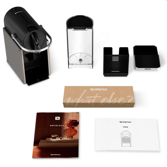Krups Nespresso Pixie Pod Coffee Machine - Titanium | XN306T40 - Image 3