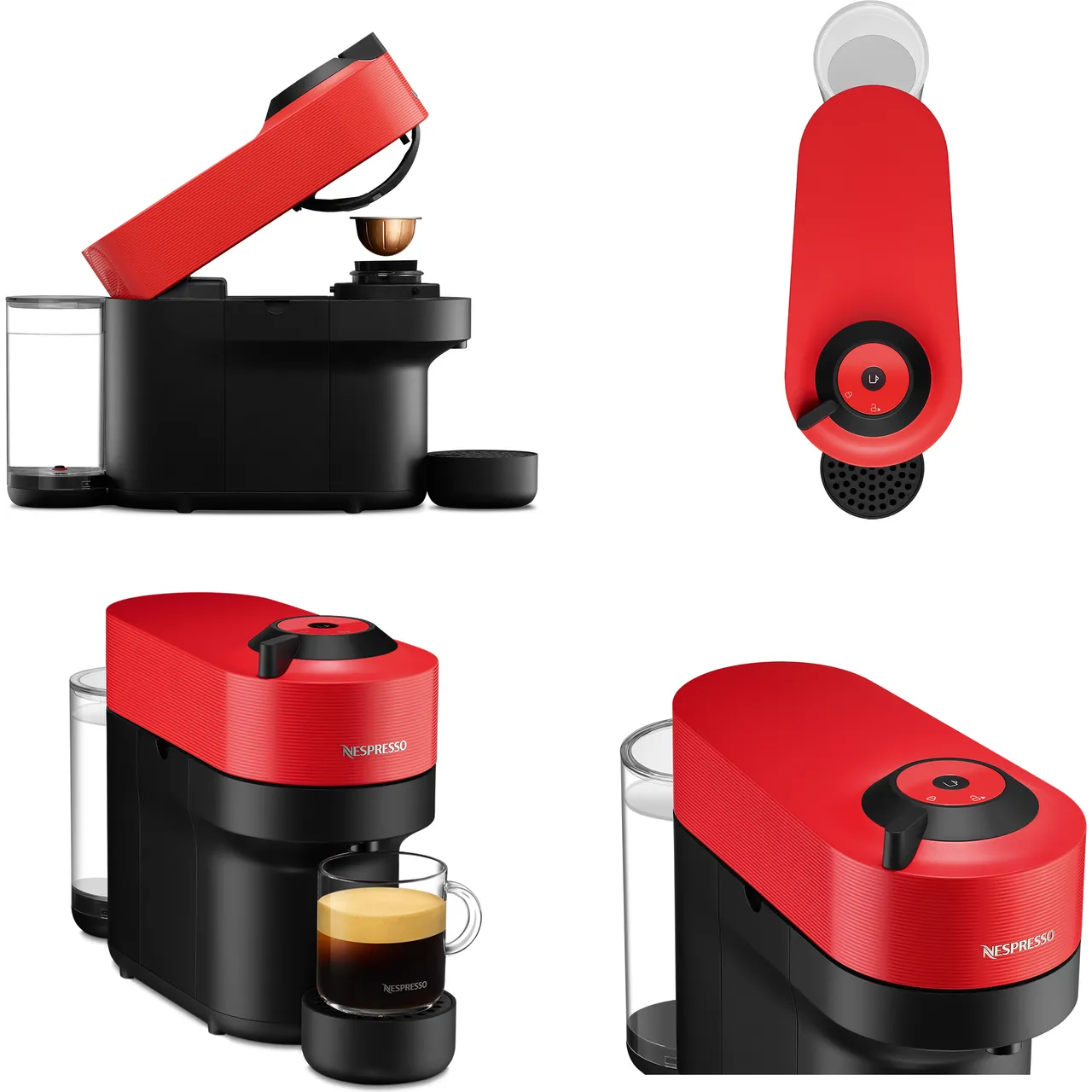 Krups Nespresso Vertuo Pop Pod Coffee Machine - Red | XN920540 - Image 12