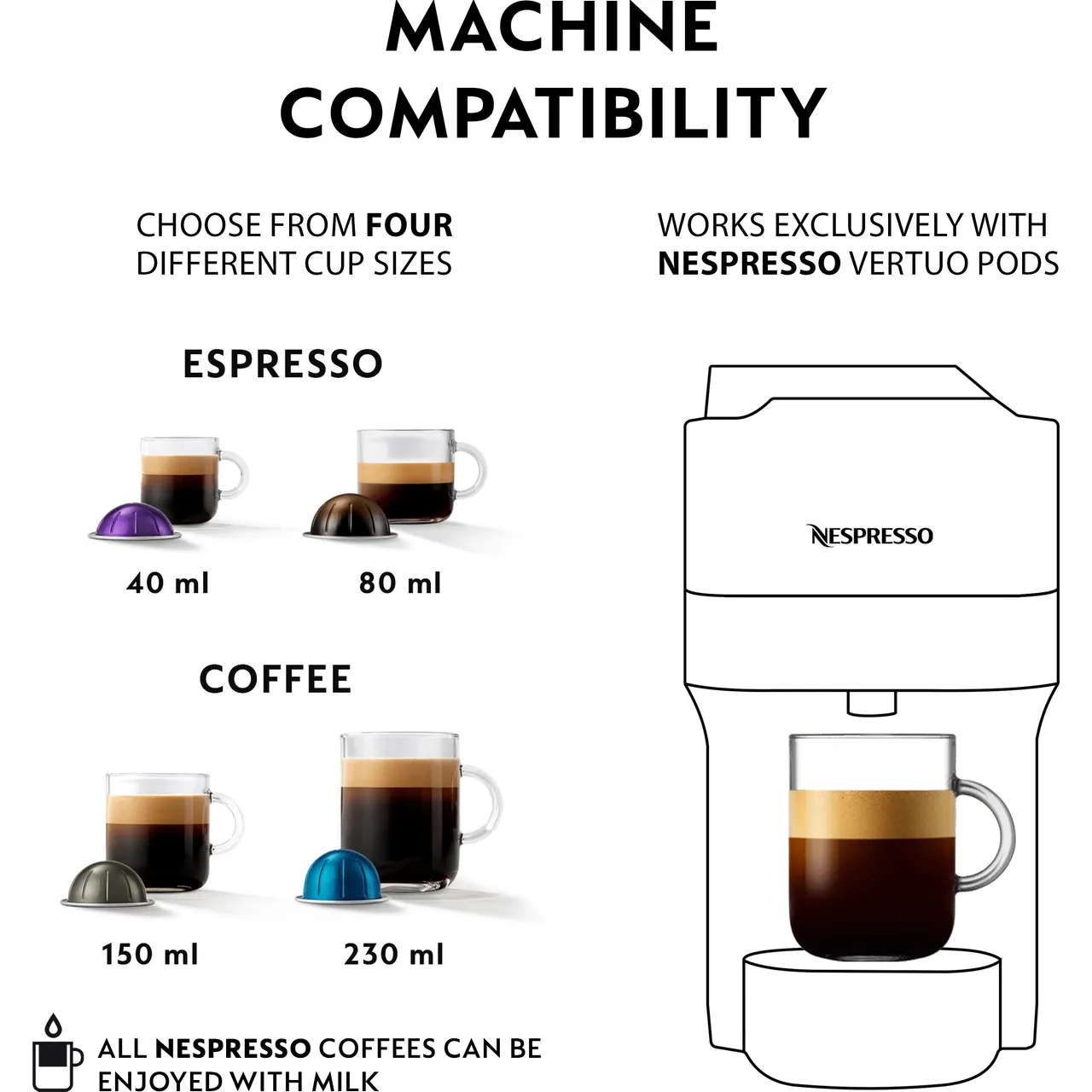 Krups Nespresso Vertuo Pop Pod Coffee Machine - Red | XN920540 - Image 9