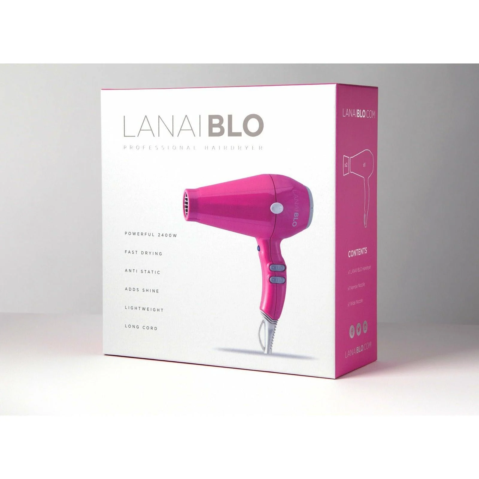 Lanaiblo 2400W Hair Dryer - Pink | LANAIBLOPINK - Image 3