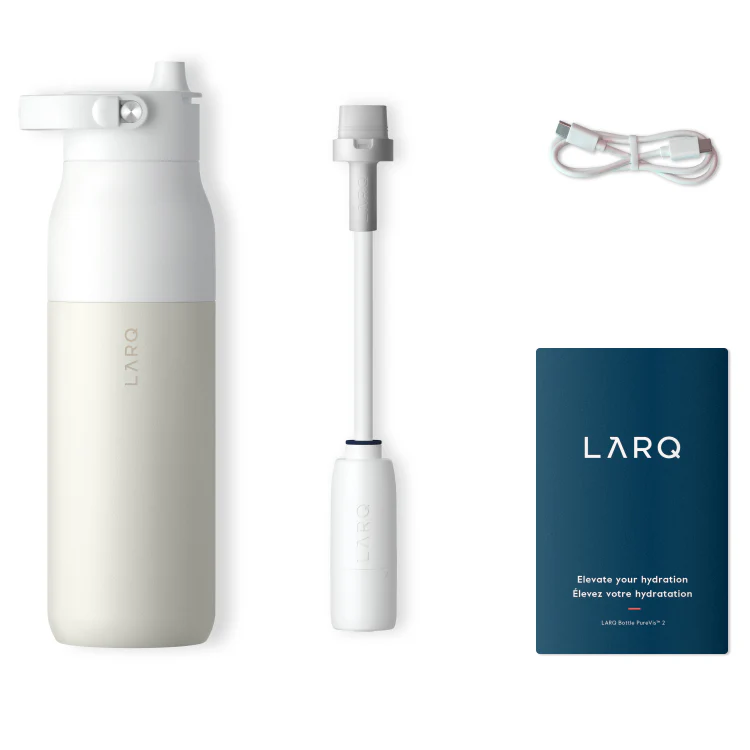 LARQ PureVis 2 Water Bottle - Granite White | BWGW068A - Image 2