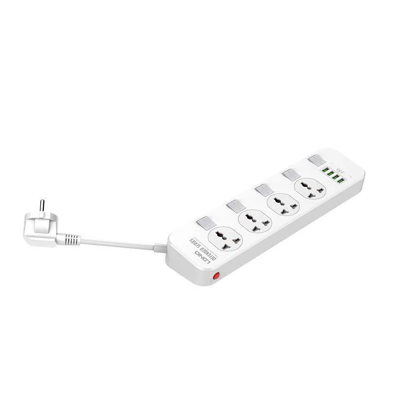 Ldnio 2M 2500W Power Strip with 4 AC Sockets - White | 691441 - Image 4