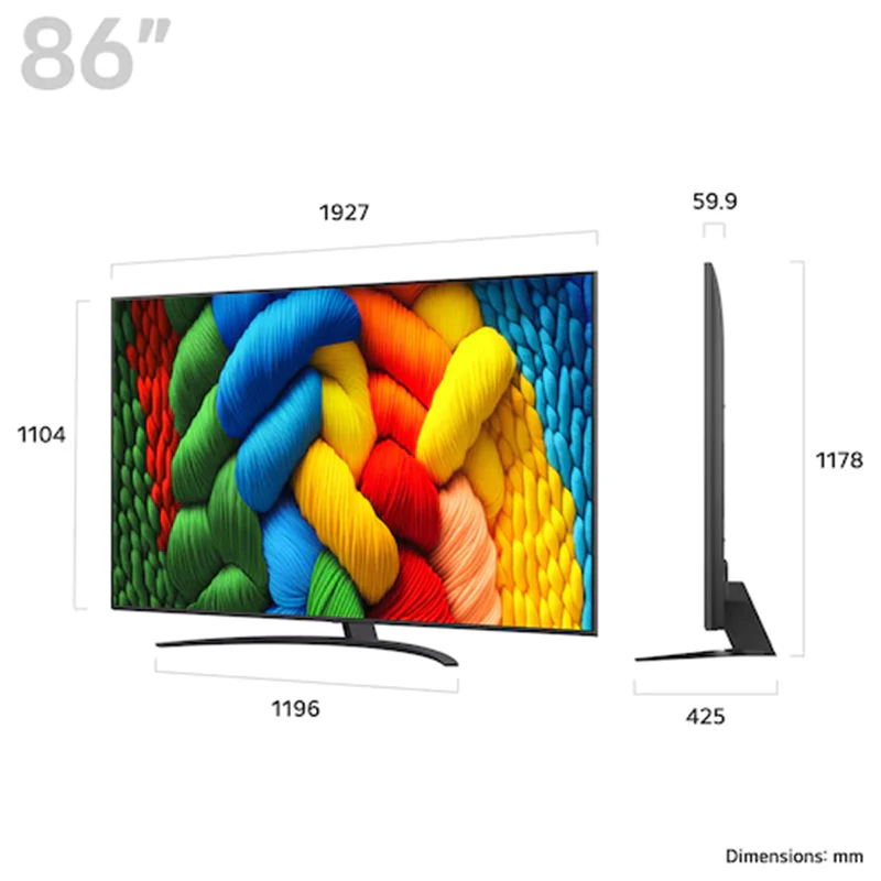 LG NANO81 86" 4K Smart TV - Black | 86NANO81A6A.AEK - Image 4
