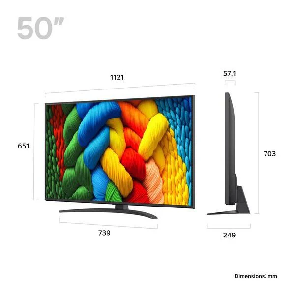 LG NANO81A NanoCell AI 50" 4K Smart TV - Charcoal Black | 50NANO81A6A.AEK - Image 9