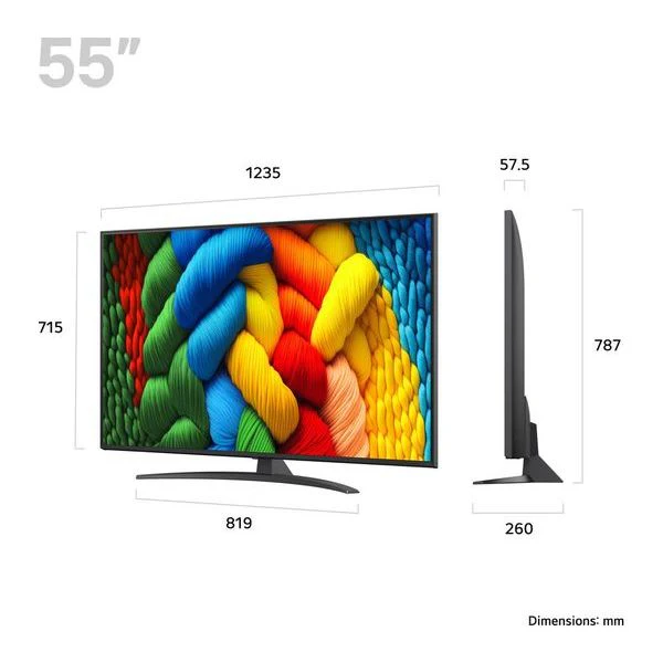 LG NANO81A NanoCell AI 55" 4K Smart TV - Charcoal Black | 55NANO81A6A.AEK - Image 8