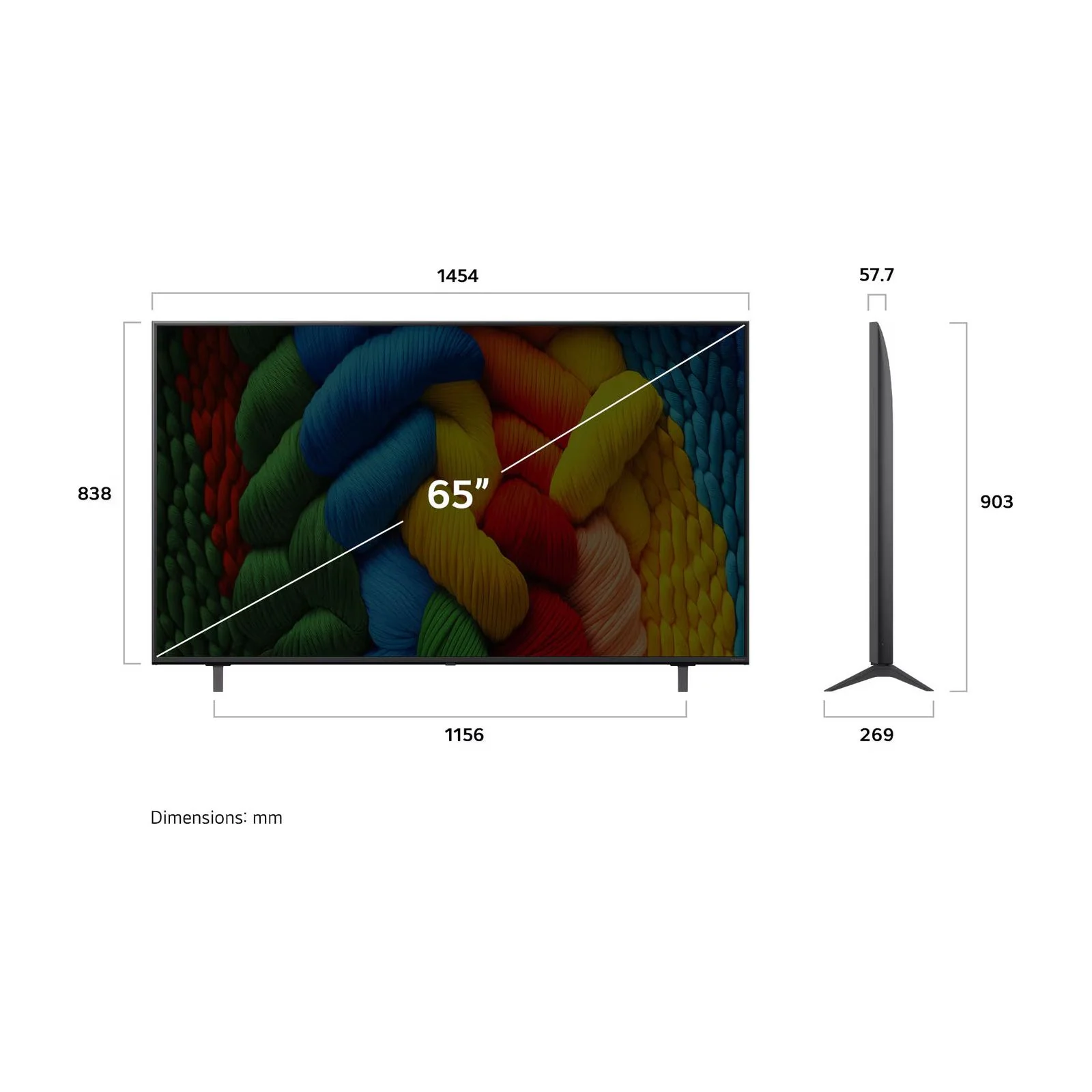 LG NanoCell AI NANO81 65" 4K Smart TV - Black | 65NANO81A6A.AEK - Image 3