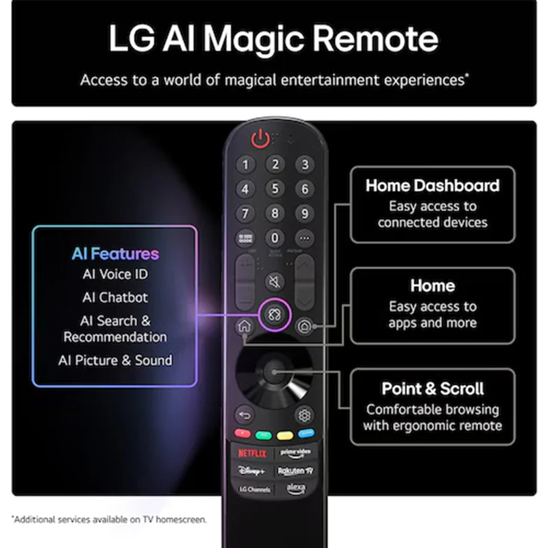 LG QNED70 43" 4K Smart TV - Black | 43QNED70A6A.AEK - Image 6