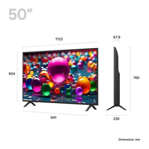 LG UA75 50" 4K Smart TV - Charcoal Black | 50UA75006LA.AEK - Image 8