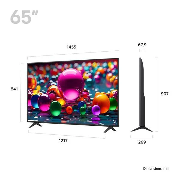 LG UA75 65" 4K Smart TV - Black | 65UA75006LA.AEK - Image 2