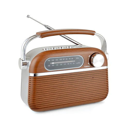 Lloytron FM/AM Rechargeable Portable Vintage Radio - Wood Effect | PP6403 - Image 9