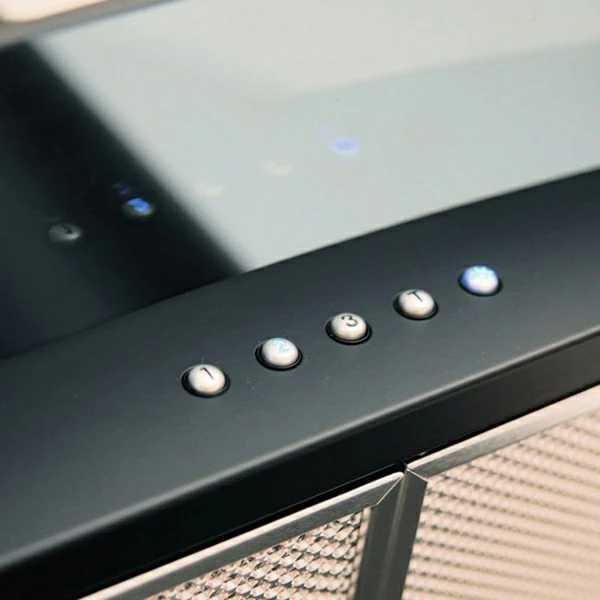Luxair 90cm Smoked Curved Glass Cooker Hood - Black | LA-90-CVD-BLK - Image 3
