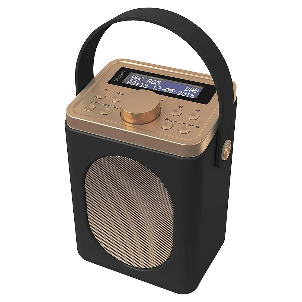 Majority Little Shelford Portable DAB+/FM Radio - Black | LSHDABBLKUK