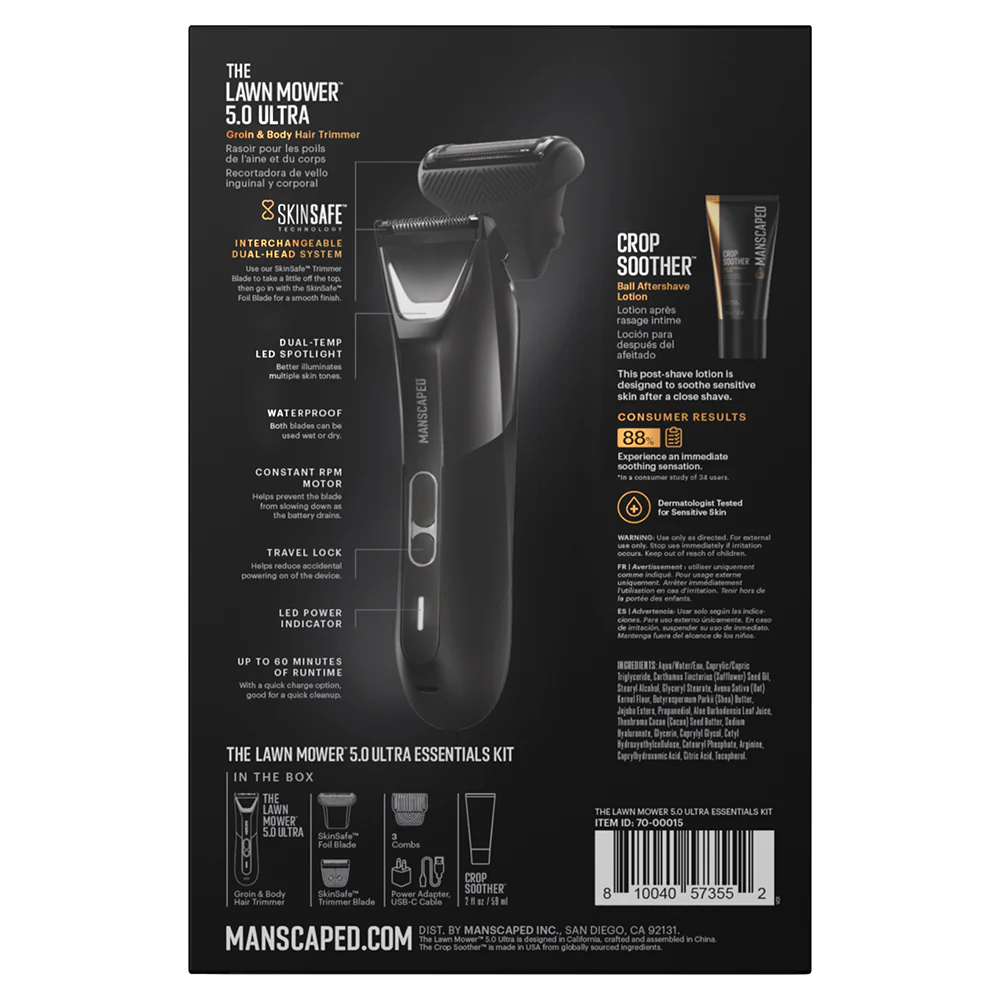 Manscaped The Lawn Mower 5.0 Ultra Essentials Trimmer Kit - Black | 75-00015 - Image 3