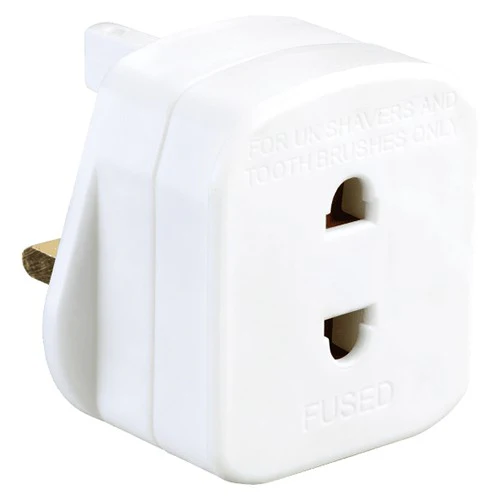 Masterplug 1A Shaver Adaptor - White | SHADC-MP