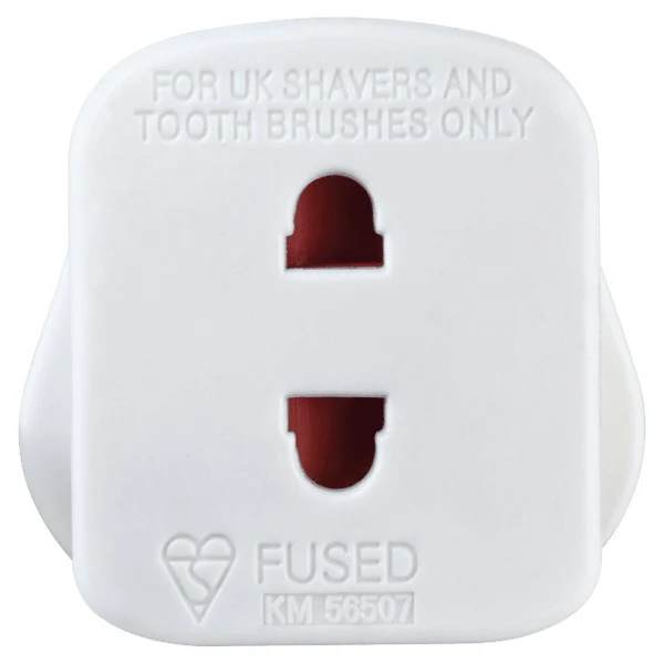 Masterplug 1A Shaver Adaptor - White | SHADC-MP - Image 2