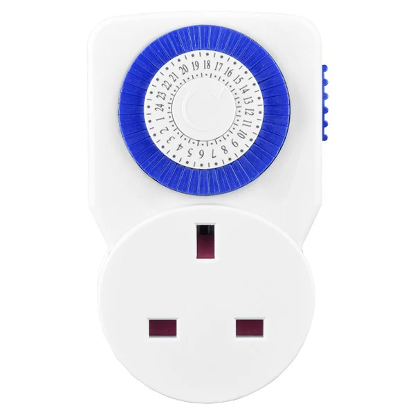 Masterplug 24 Hours Mechanical Timer Adaptor - White | TMS24-MP